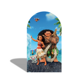 Moana Theme Happy Birthday Party Arch Backdrop Wall Cloth Cover